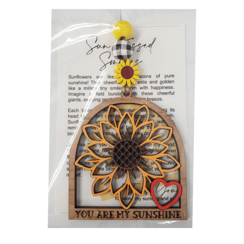 You Are My Sunshine sunflower story ornament with printed story card